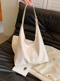 Women's New Large Tote Bag, Fashionable Design Shoulder Bag, Soft PU Material, Textured Style (Color Difference Due To Photo Angle)
