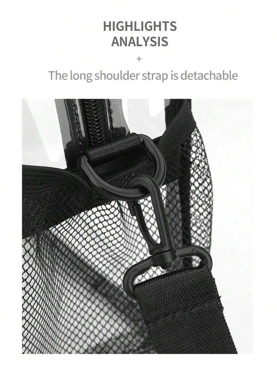 Ubysoyi Clear Handbag Stadium Approved Transparent Tote Bag Shoulder Bag WithPendant Crossbody Bag For Women/Unisex Beach Concert Sport School Travel Vacation
