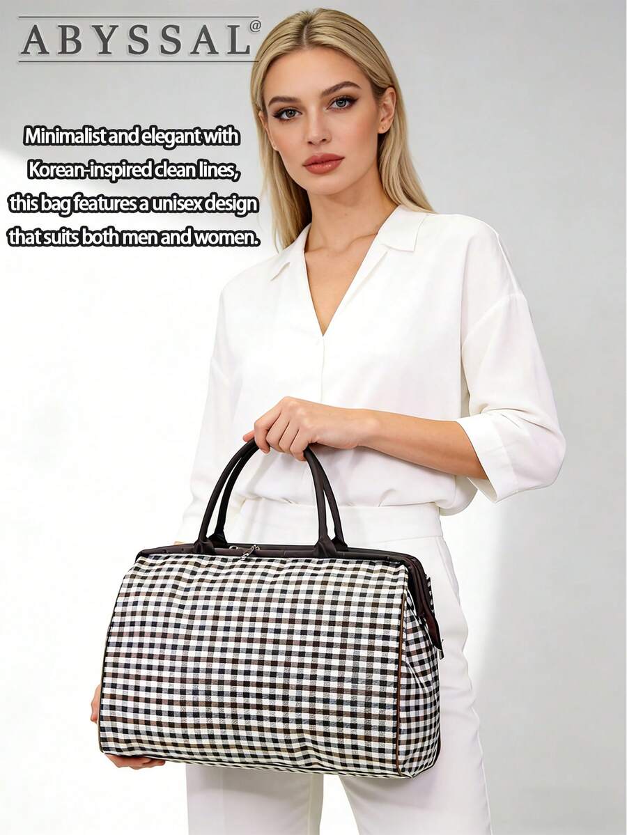 Retro Newspaper Print Tote Bag For Women Print Canvas Handbag Large Capacity Trave Bag Lightweight Sports Gym Bag Carry-On Bag Back To School Gifts