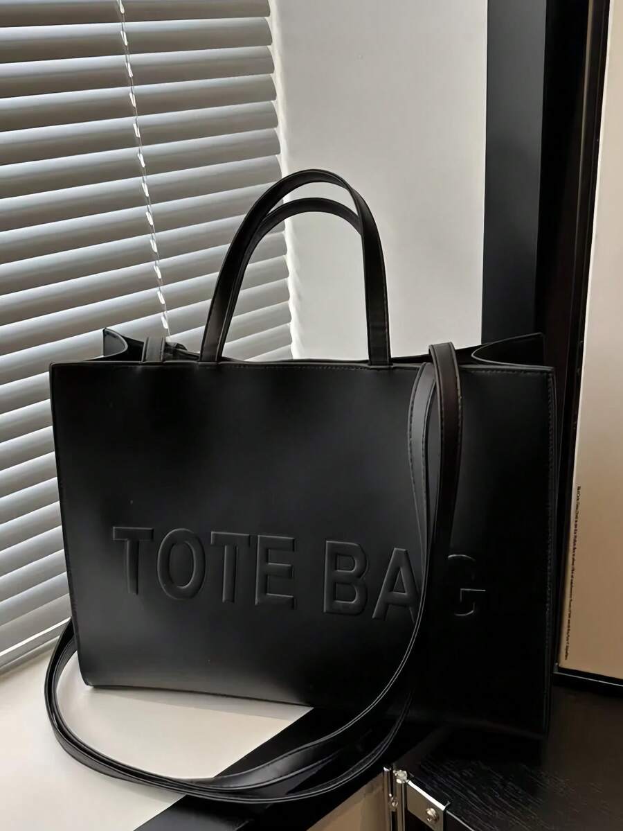 Large Capacity Fashion Tote Bag, Solid Color Simple Casual Crossbody Bag, Women Handbag Shoulder Bag, Stylish Business Casual Office Work Bag