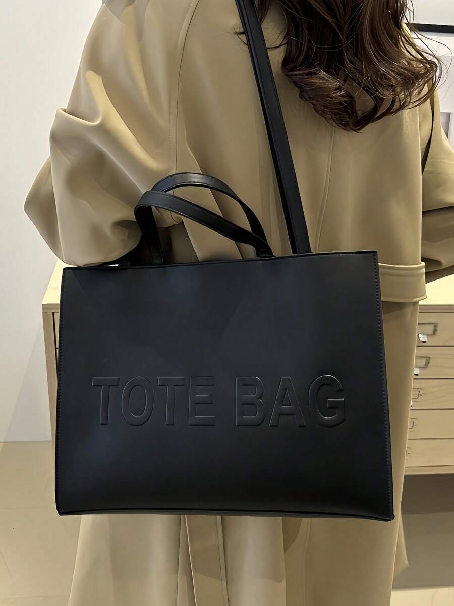 Large Capacity Fashion Tote Bag, Solid Color Simple Casual Crossbody Bag, Women Handbag Shoulder Bag, Stylish Business Casual Office Work Bag