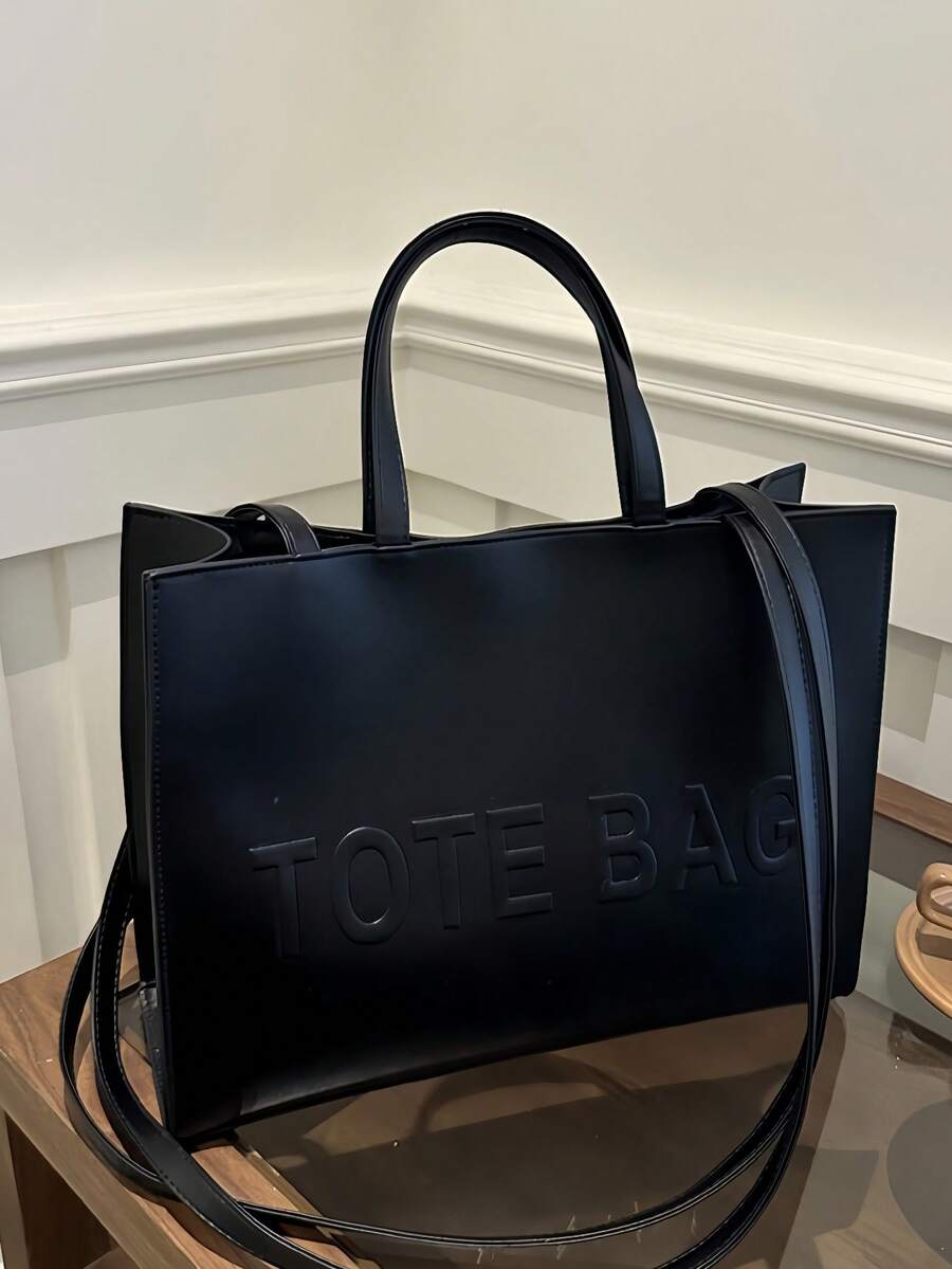 Large Capacity Fashion Tote Bag, Solid Color Simple Casual Crossbody Bag, Women Handbag Shoulder Bag, Stylish Business Casual Office Work Bag