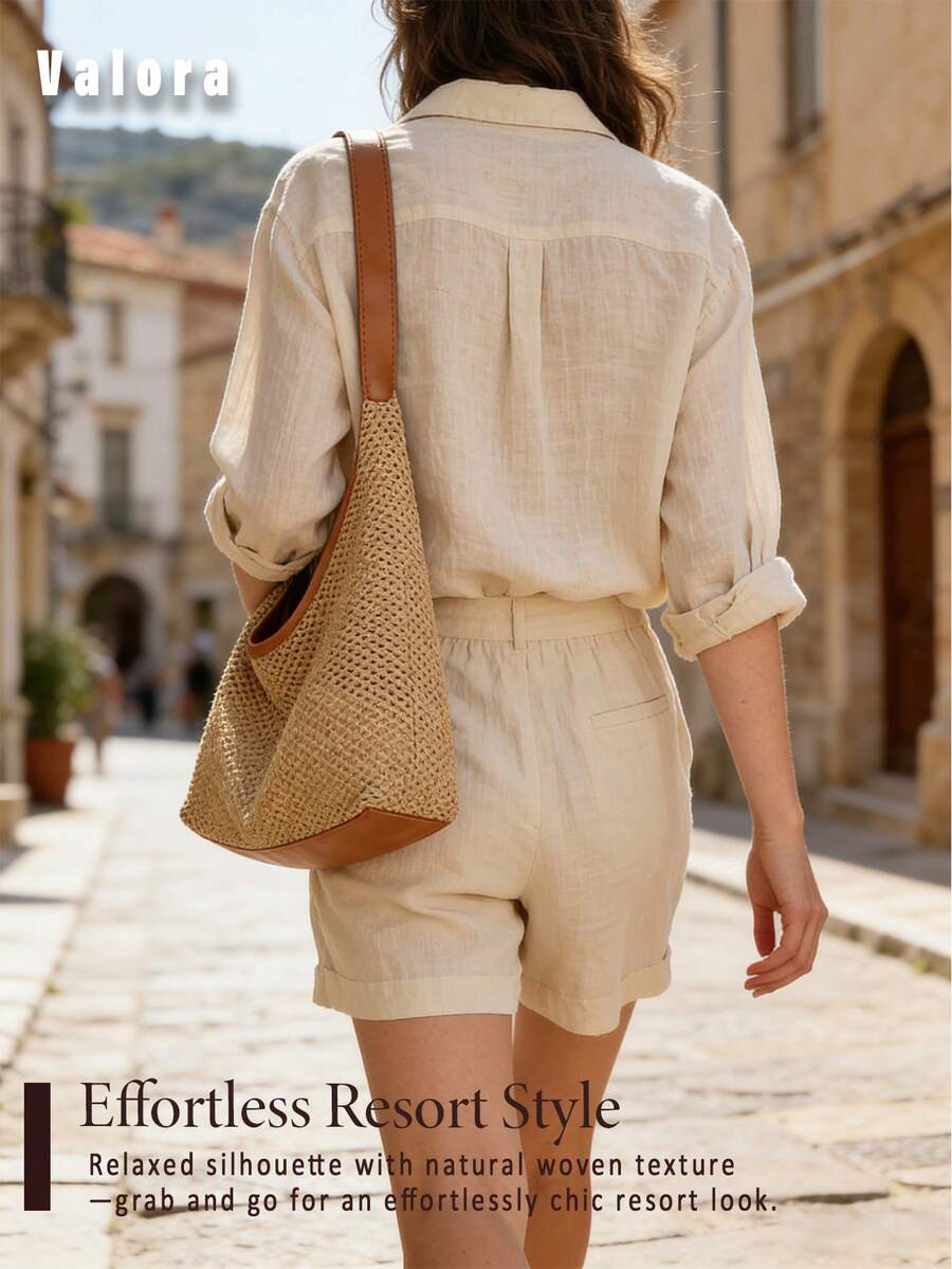Bohemian Summer Beach Bag Large Capacity Shoulder Bag Slouchy Bag Breathable Woven Bag Hobo Bag For Casual Outings And Coastal Vacations Straw Bag