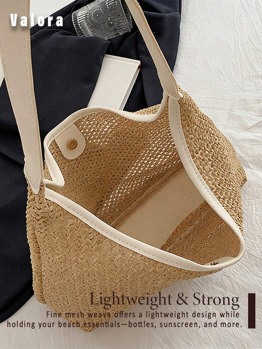 Bohemian Summer Beach Bag Large Capacity Shoulder Bag Slouchy Bag Breathable Woven Bag Hobo Bag For Casual Outings And Coastal Vacations Straw Bag