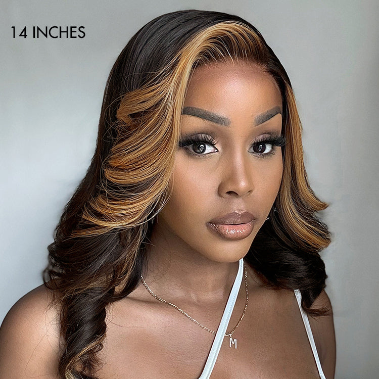 Brown Blonde Combo Highlight Loose Wave Glueless 5x5 Closure HD Lace Wig