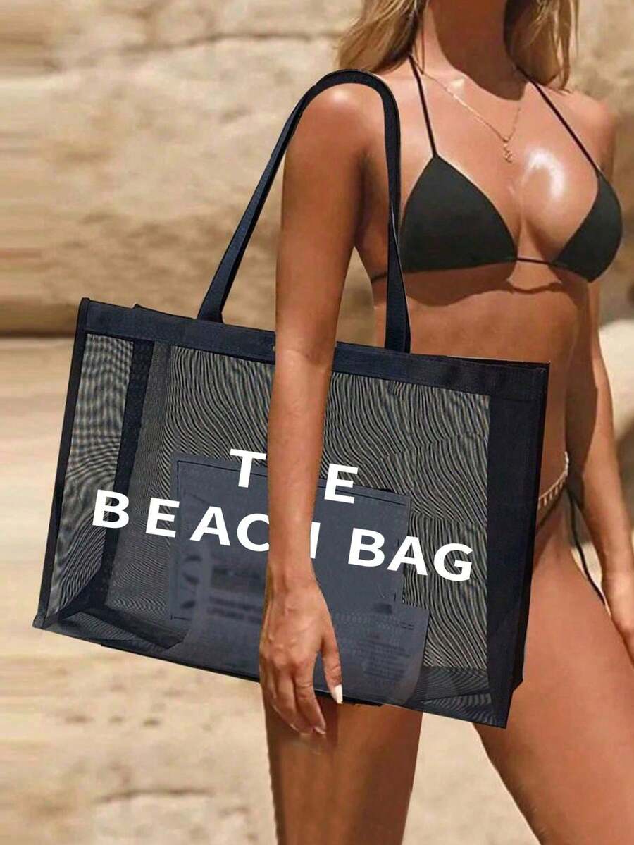 Women's Beach Tote Bag, Beach Accessories Tote Bag, Suitable For Weddings, Birthdays, Holidays, Great Gift For Women, Moms, Teachers, Friends Vacation Essentials
