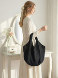 Women's Casual Hollow Out Tote Bag Solid Color Crochet Handbag Lightweight Shoulder Bag For Daily Use And Vacation