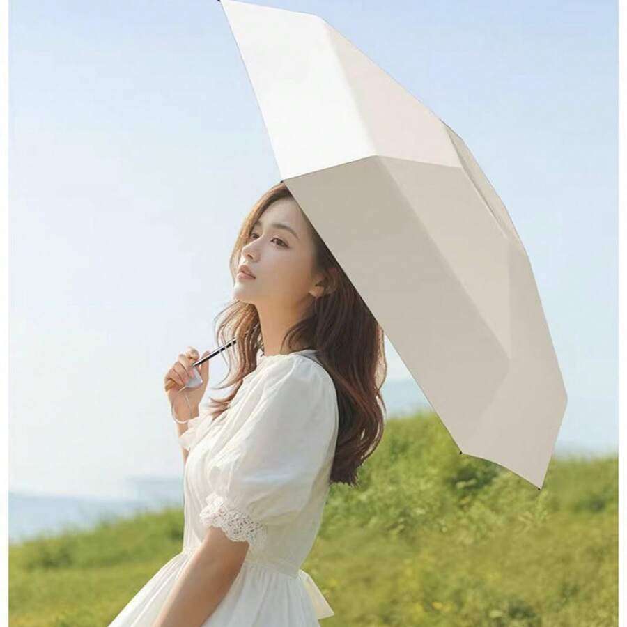 1pc Mini 5.51inch Pocket Umbrella, Ultra Lightweight Portable Sun& Rain Umbrella, Palm Size Compact Travel Umbrella, Windproof Umbrella For Commute, Travel, Parenting Outdoors/Foldable Umbrella