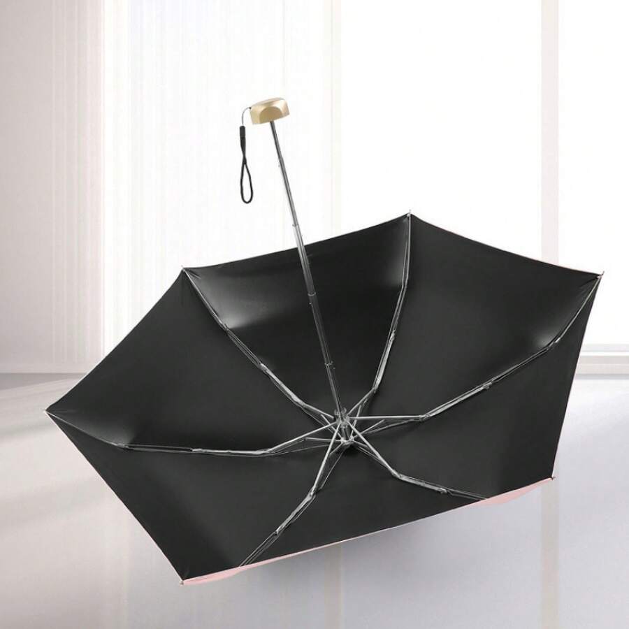1pc Mini 5.51inch Pocket Umbrella, Ultra Lightweight Portable Sun& Rain Umbrella, Palm Size Compact Travel Umbrella, Windproof Umbrella For Commute, Travel, Parenting Outdoors/Foldable Umbrella