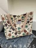 Large Capacity Niche Shoulder Bag Women's New Style Ins Canvas Tote Bag Handbag For School And Commuting, Canvas Printed Material