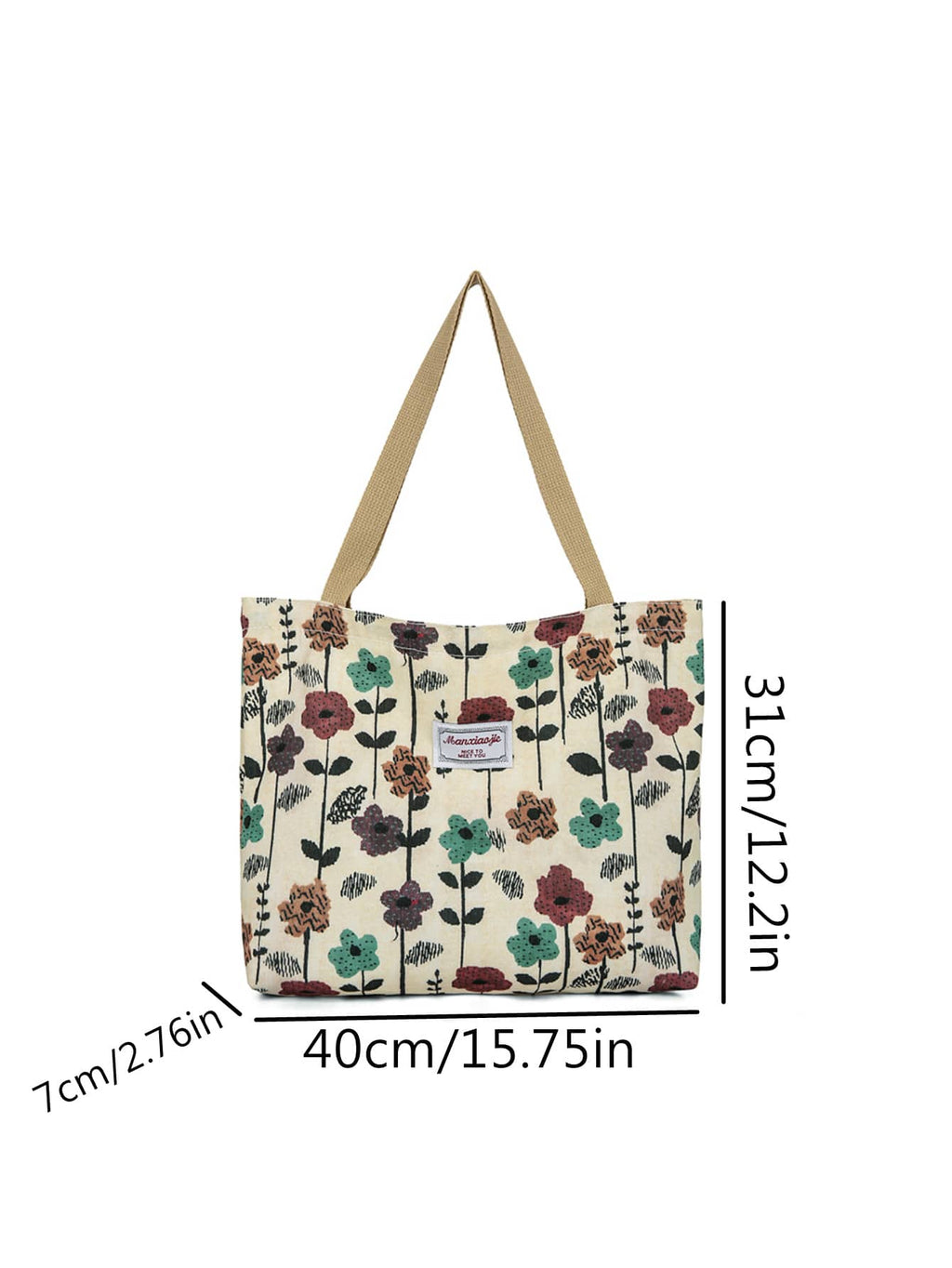 Large Capacity Niche Shoulder Bag Women's New Style Ins Canvas Tote Bag Handbag For School And Commuting, Canvas Printed Material