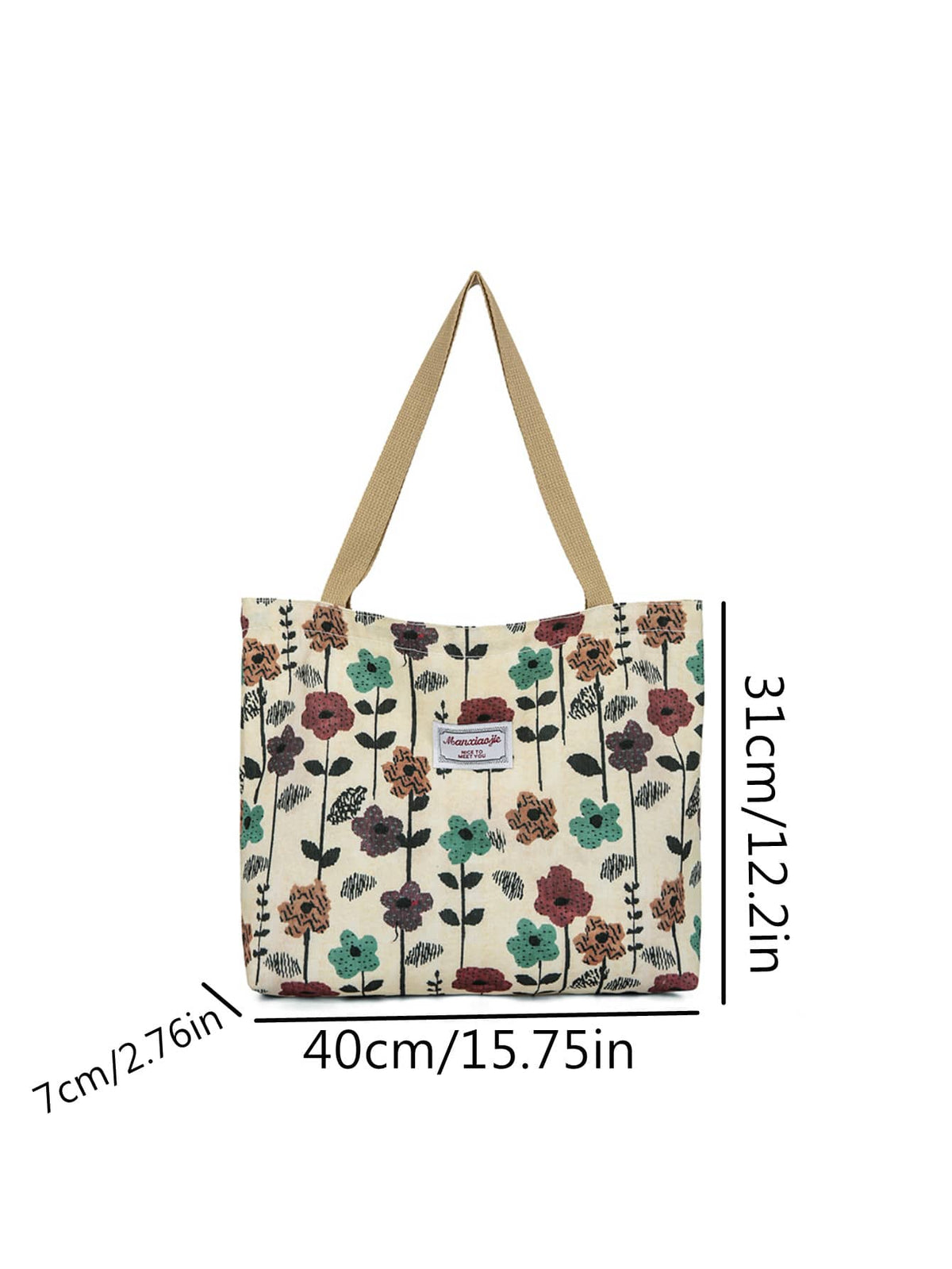 Large Capacity Niche Shoulder Bag Women's New Style Ins Canvas Tote Bag Handbag For School And Commuting, Canvas Printed Material