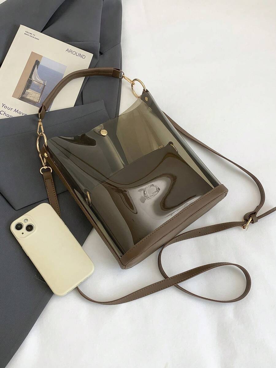 Transparent Jelly Bag, Beach Bag, Tote Bag, Handbag, Shoulder Bag, Crossbody Bag, Fashion Versatile Commuter Bag For Women