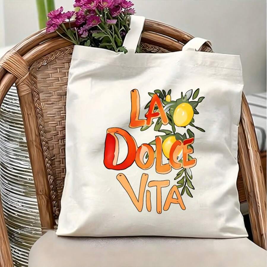 Bag Unisex Tote Bag For Commute Travel And Daily Use White And Black Colors Suitable For Beach Picnic Shopping And Outdoor Activities
