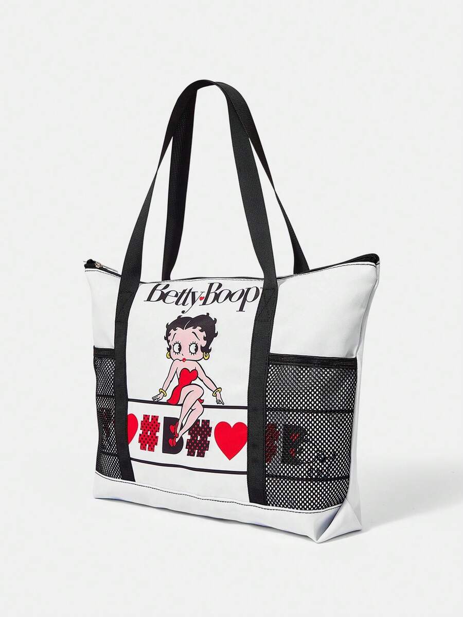 Betty Boop x A Betty Boop Themed Shoulder Tote Bag, Versatile For Multiple Scenarios, Large Capacity, Ultra Lightweight, Durable, Versatile And Practical, High Aesthetic Value, Fashionable Style