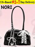 1pc Minimalist Retro Zipper Tote Bag, Decorated With Pockets, Dual Handles, Suitable For Women's Casual And Commuting Daily Use