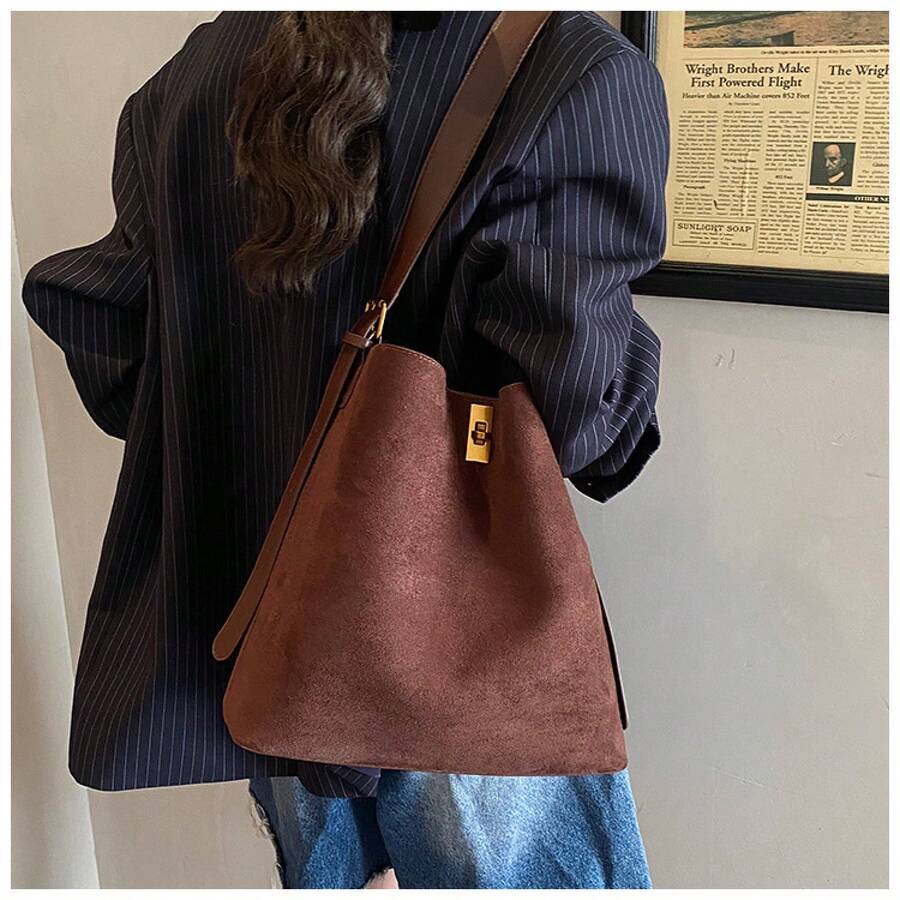 Designer Tote Bag, Luxury Vintage Large Capacity Shoulder Purse Women, Structured Crossbody Handbag Work Travel