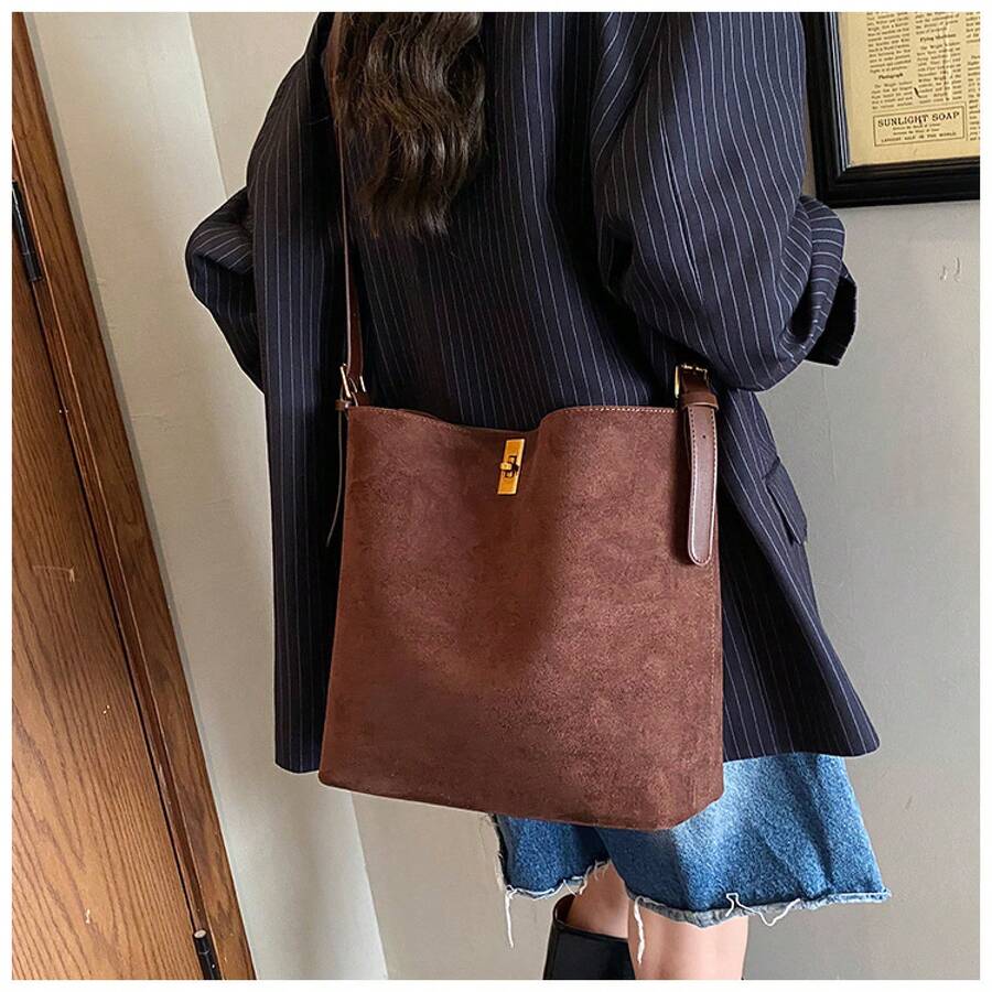 Designer Tote Bag, Luxury Vintage Large Capacity Shoulder Purse Women, Structured Crossbody Handbag Work Travel