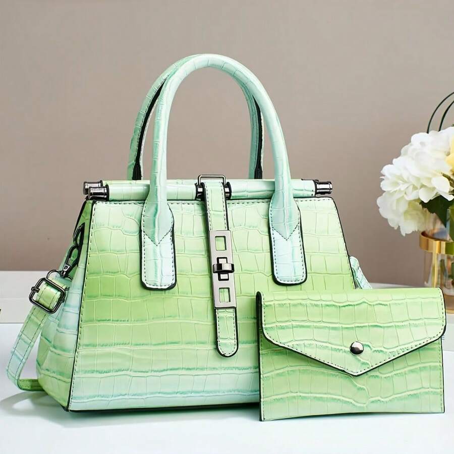 2026 New Fashionable Color-Blocked Women's Bag, Cross-Border Stone Pattern Shoulder/Crossbody Bag, High-Quality Shoulder/Crossbody Bag, Fashionable Handbag For Women