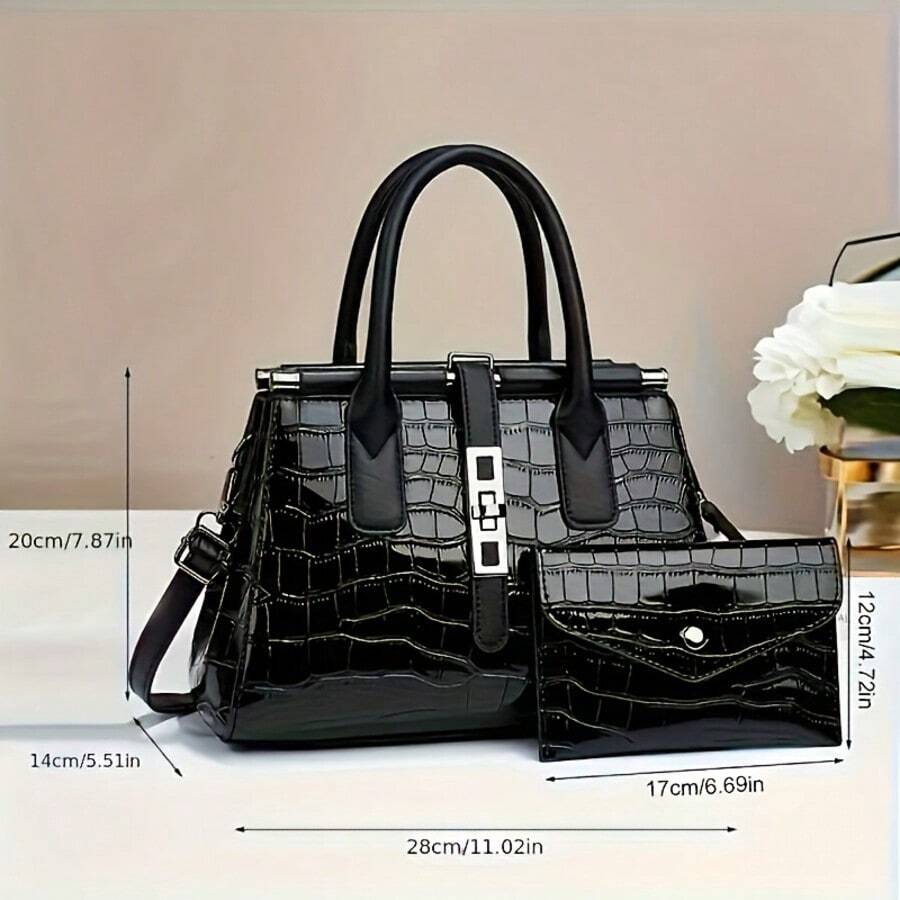 2026 New Fashionable Color-Blocked Women's Bag, Cross-Border Stone Pattern Shoulder/Crossbody Bag, High-Quality Shoulder/Crossbody Bag, Fashionable Handbag For Women