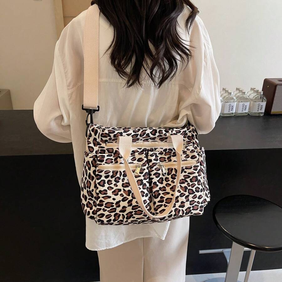 Fashionable Casual Print Tote Bag, Suitable For Commuting, Work, Business Trip, Travel, Fitness, Can Hold Water Bottle, Phone, Cosmetics, Umbrella And Other Daily Items, Can Be Worn On The Shoulder Or