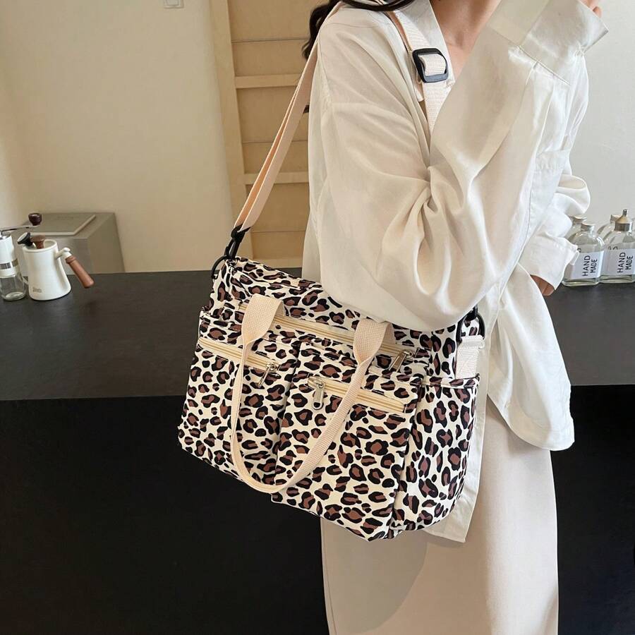 Fashionable Casual Print Tote Bag, Suitable For Commuting, Work, Business Trip, Travel, Fitness, Can Hold Water Bottle, Phone, Cosmetics, Umbrella And Other Daily Items, Can Be Worn On The Shoulder Or