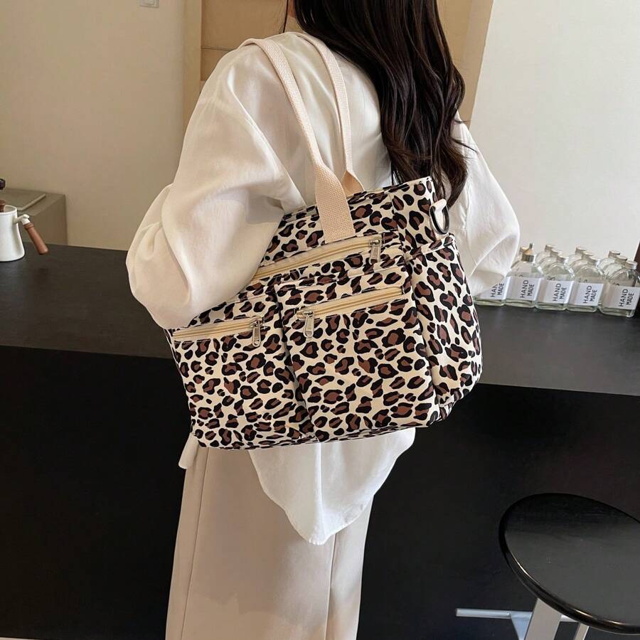 Fashionable Casual Print Tote Bag, Suitable For Commuting, Work, Business Trip, Travel, Fitness, Can Hold Water Bottle, Phone, Cosmetics, Umbrella And Other Daily Items, Can Be Worn On The Shoulder Or