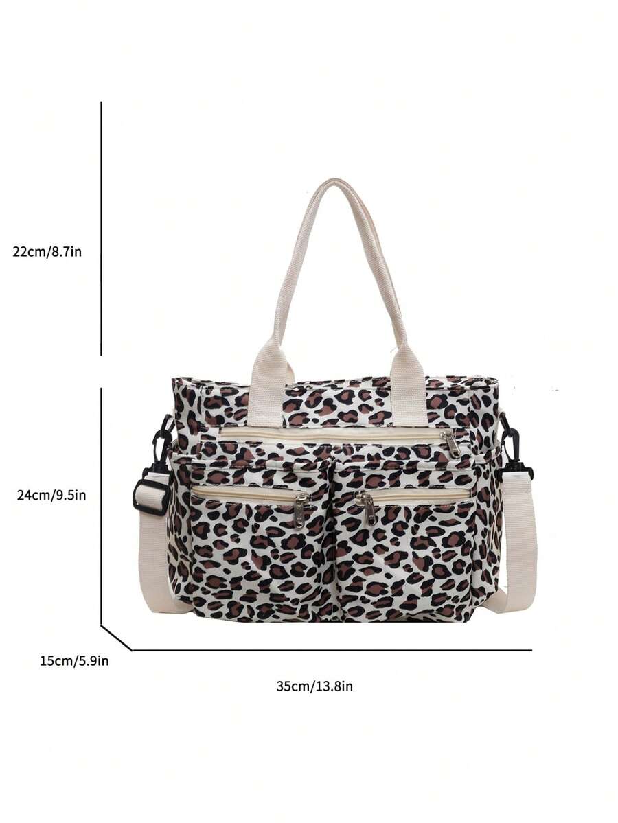 Fashionable Casual Print Tote Bag, Suitable For Commuting, Work, Business Trip, Travel, Fitness, Can Hold Water Bottle, Phone, Cosmetics, Umbrella And Other Daily Items, Can Be Worn On The Shoulder Or