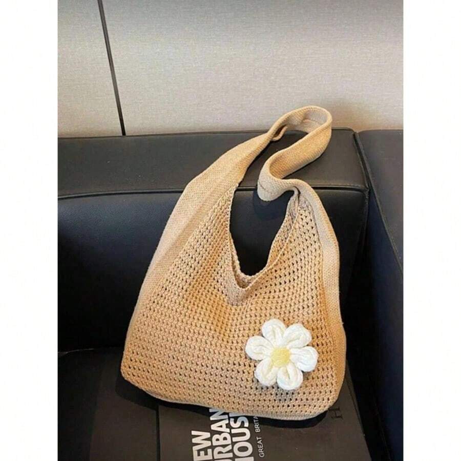 Bohemian Fashion Crochet Tote Bag, Lightweight Shoulder Beach Bag Ideal For Vacations, Handmade Accessory, Friendly Totes, Handcrafted Bag