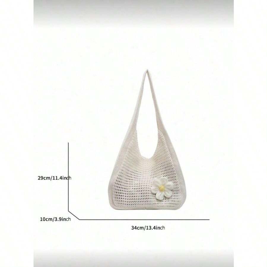Bohemian Fashion Crochet Tote Bag, Lightweight Shoulder Beach Bag Ideal For Vacations, Handmade Accessory, Friendly Totes, Handcrafted Bag