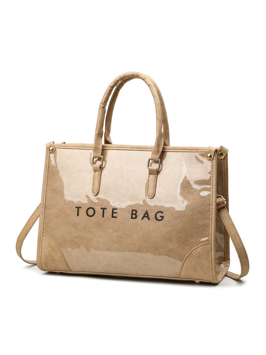Multifunctional Travel Portable Fashion Bag With Detachable Shoulder Strap Transparent Material Work Daily Commute Women's Tote Bag