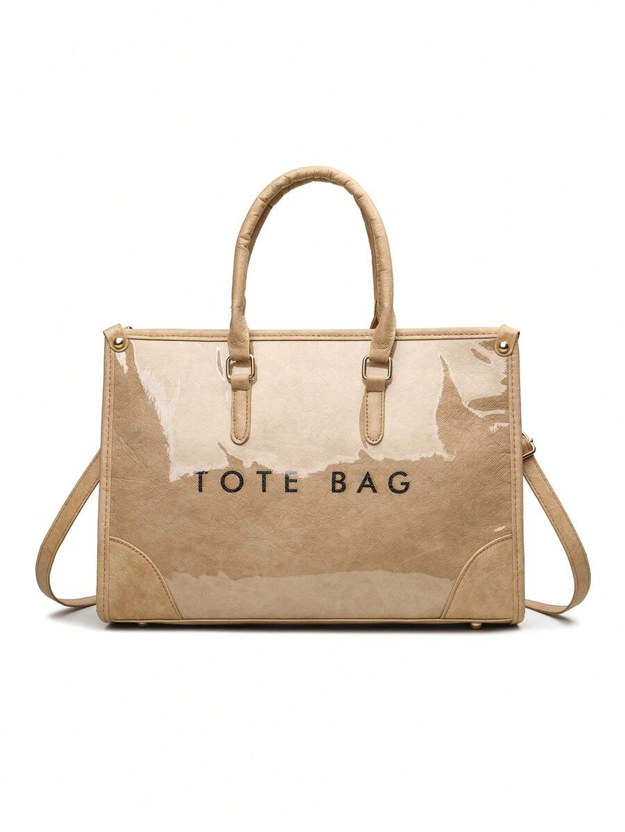 Multifunctional Travel Portable Fashion Bag With Detachable Shoulder Strap Transparent Material Work Daily Commute Women's Tote Bag