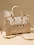 Multifunctional Travel Portable Fashion Bag With Detachable Shoulder Strap Transparent Material Work Daily Commute Women's Tote Bag