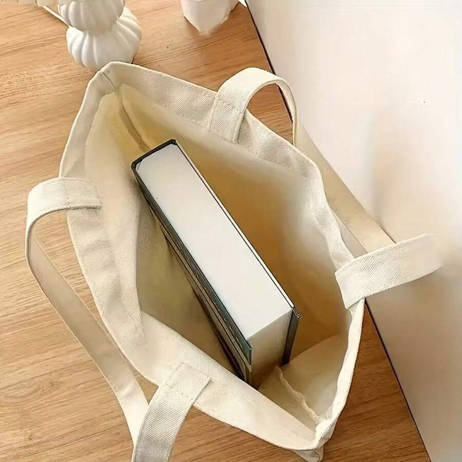 1pc Women's Teach Them To Be Kind Large Tote Bag- Durable Canvas Reusable Shopping Bag With Kindness Message, Spacious For Work/School/Travel, Elegant Kindness Promotion Gift (Teach To Be)