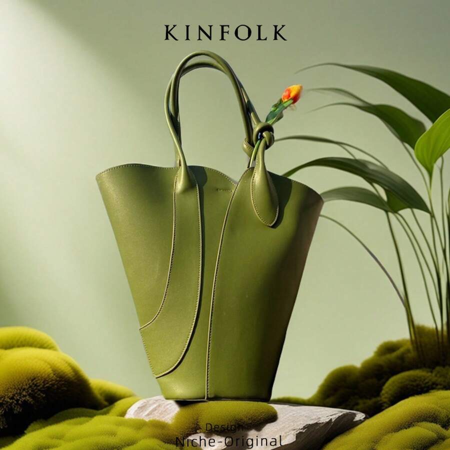 Women's Avocado Green Tote Bag Large Capacity Soft PU Leather Handbag Minimalist Top Handle Shoulder Purse For Daily Shopping Work Travel