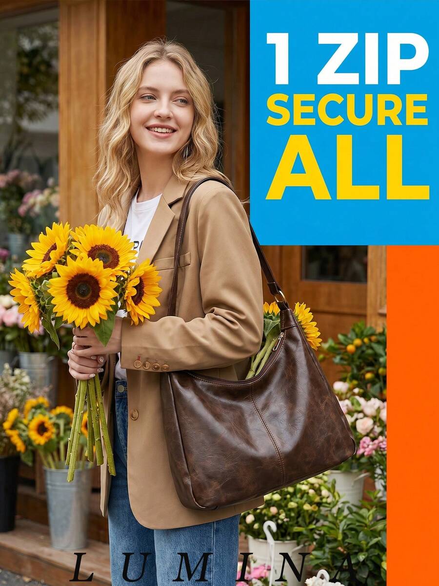 Retro Maillard Crossbody Bag, New Korean Fashion Large Capacity Handbag, Essential For Back To School Season, Street-Chic Japanese Style Ladies Bag