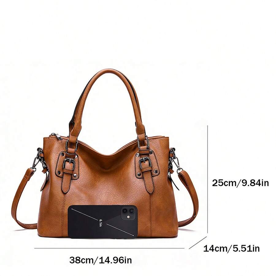 2pcs Women's Tote Bag Set, Large Capacity, Large Pockets, Handbag/Crossbody Bag, Adjustable Shoulder Strap.