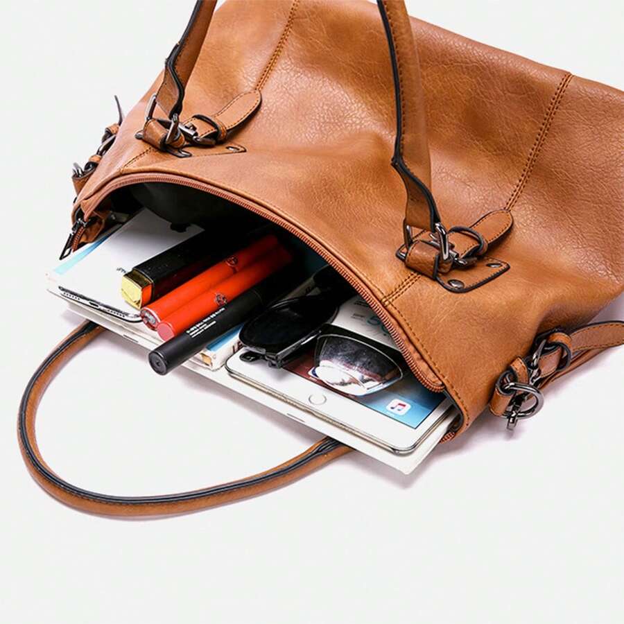 2pcs Women's Tote Bag Set, Large Capacity, Large Pockets, Handbag/Crossbody Bag, Adjustable Shoulder Strap.