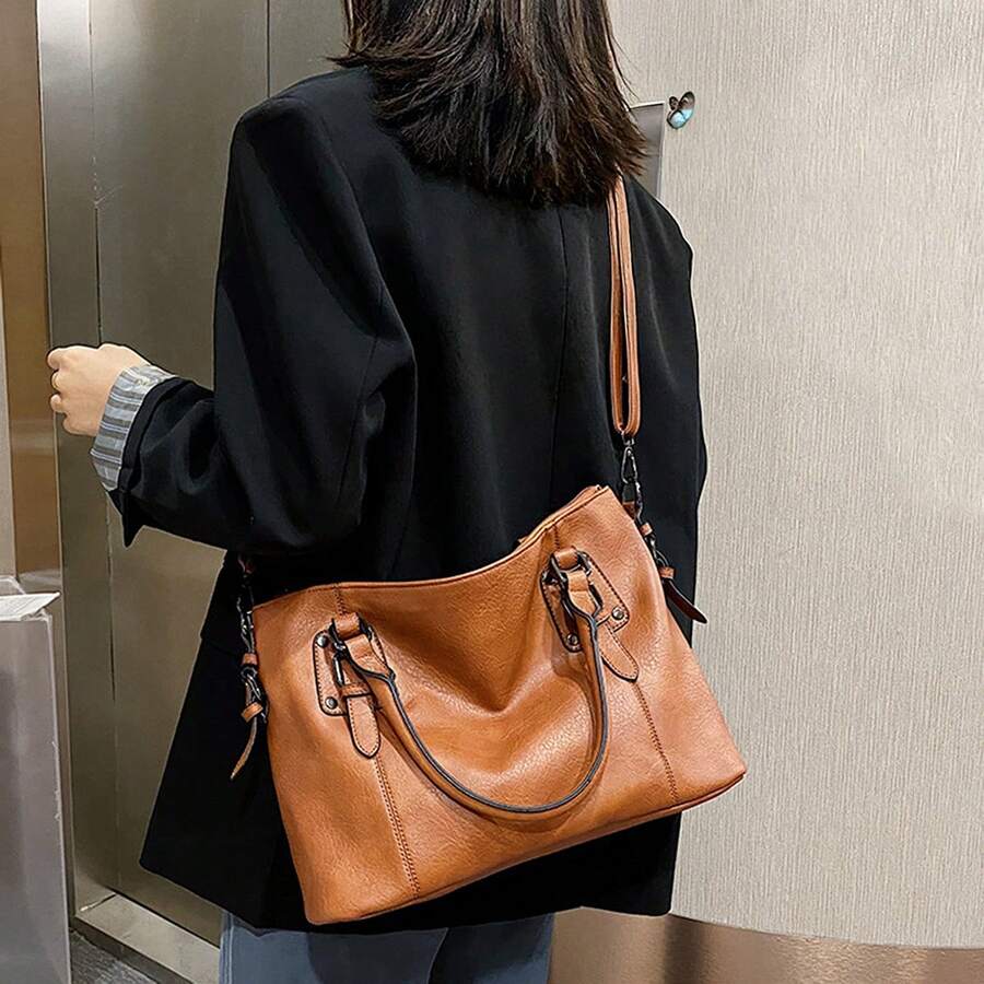 2pcs Women's Tote Bag Set, Large Capacity, Large Pockets, Handbag/Crossbody Bag, Adjustable Shoulder Strap.