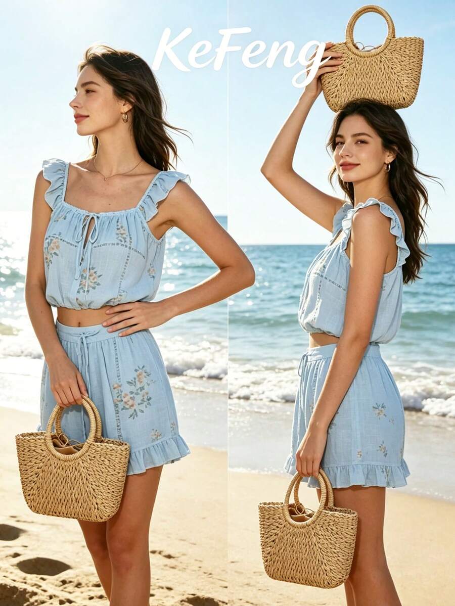 YYW Straw Bags For Women Handwoven Large Straw Tote Round Handle Summer Beach Rattan Bag Boho Chic Oversized Friendly Lightweight Holiday Gift Beachwear