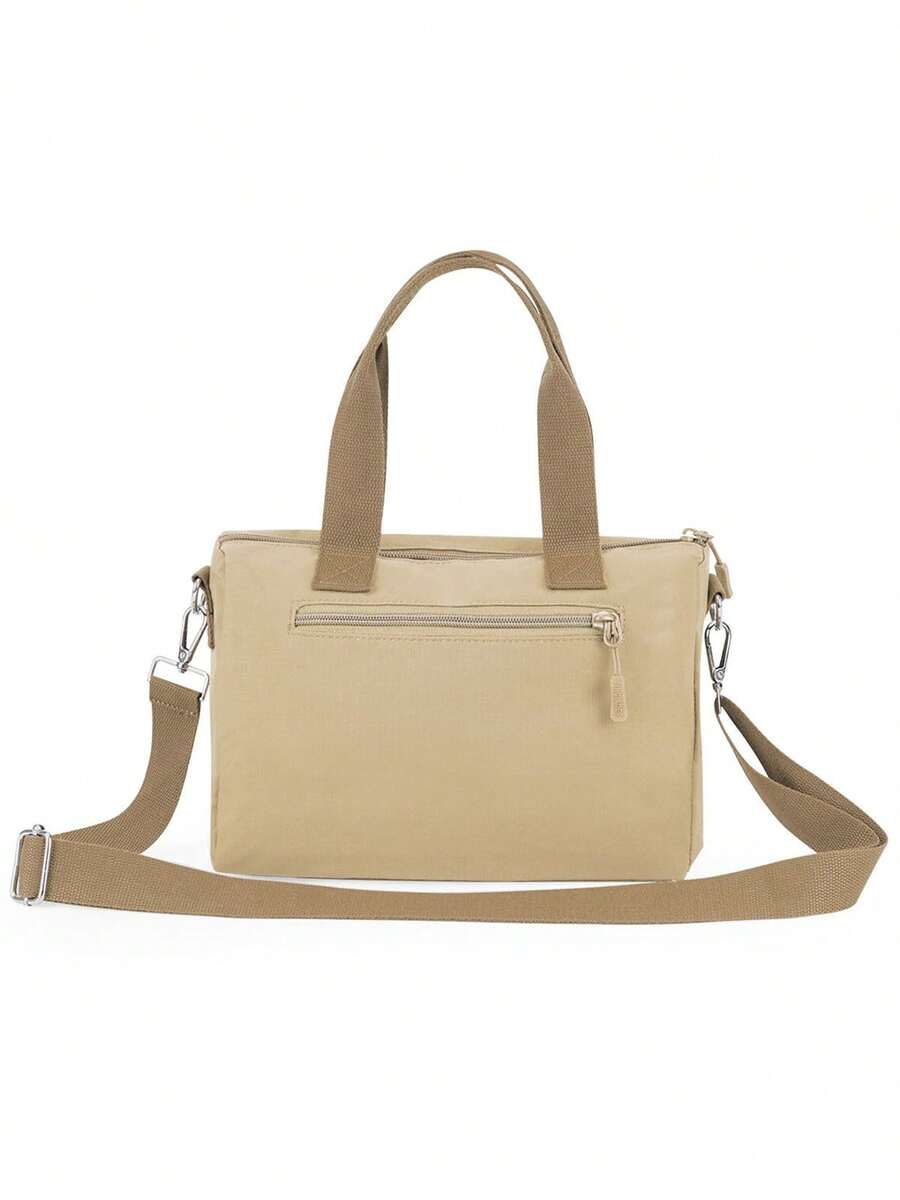 Waterproof Nylon Crossbody Bag For Women Small Tote With Zipper, Lightweight Multi Pocket Everyday Work Satchel Purse
