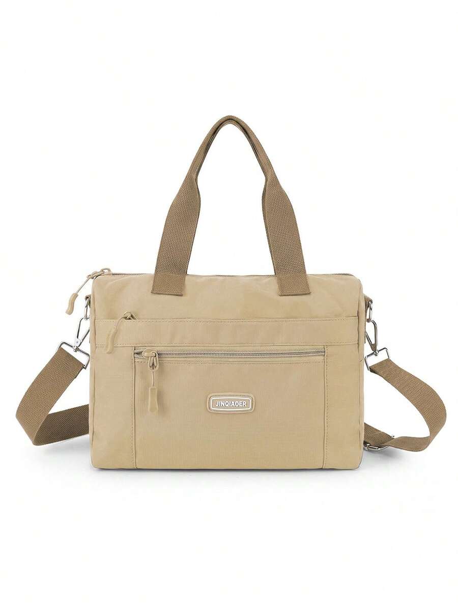Waterproof Nylon Crossbody Bag For Women Small Tote With Zipper, Lightweight Multi Pocket Everyday Work Satchel Purse