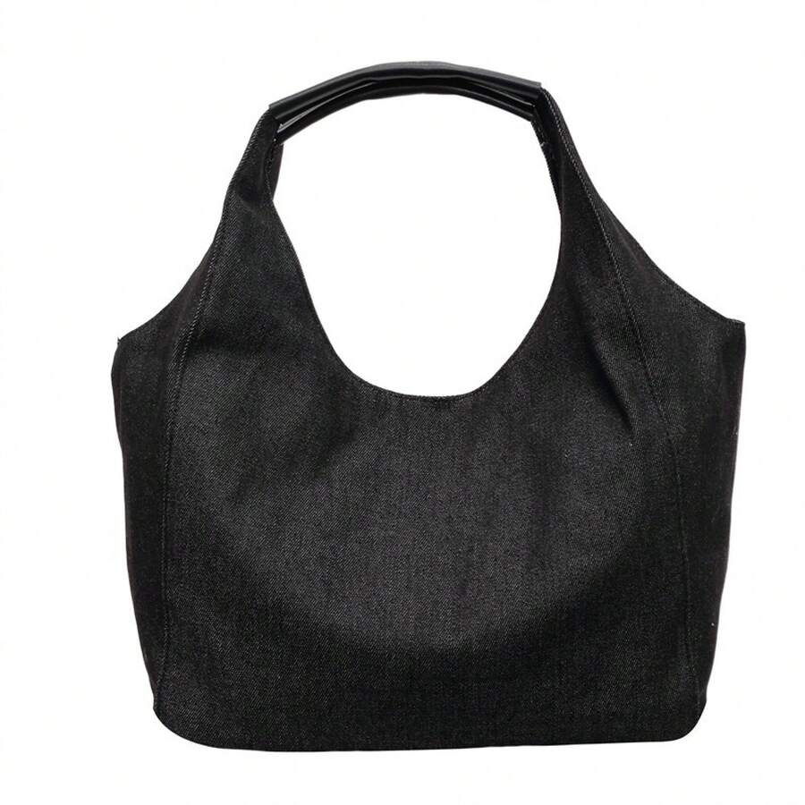 2026 New High- End Denim Tote Bag Large Capacity Retro Casual Commuter Shoulder Bag For Women Crossbody