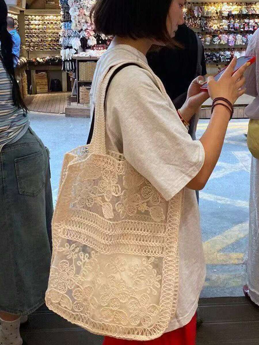 Korean Style Versatile Ins Commute Outdoor Daily Shopping Shoulder Bag Women Fashion New Niche Aesthetic Underarm Tote Bag