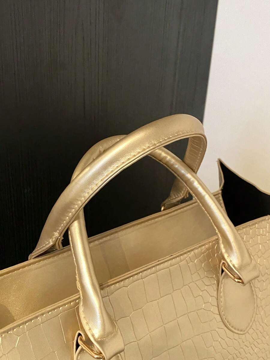 Fashion Snake Print Four Seasons Versatile Travel Shopping Bag Oversized Tote Bag
