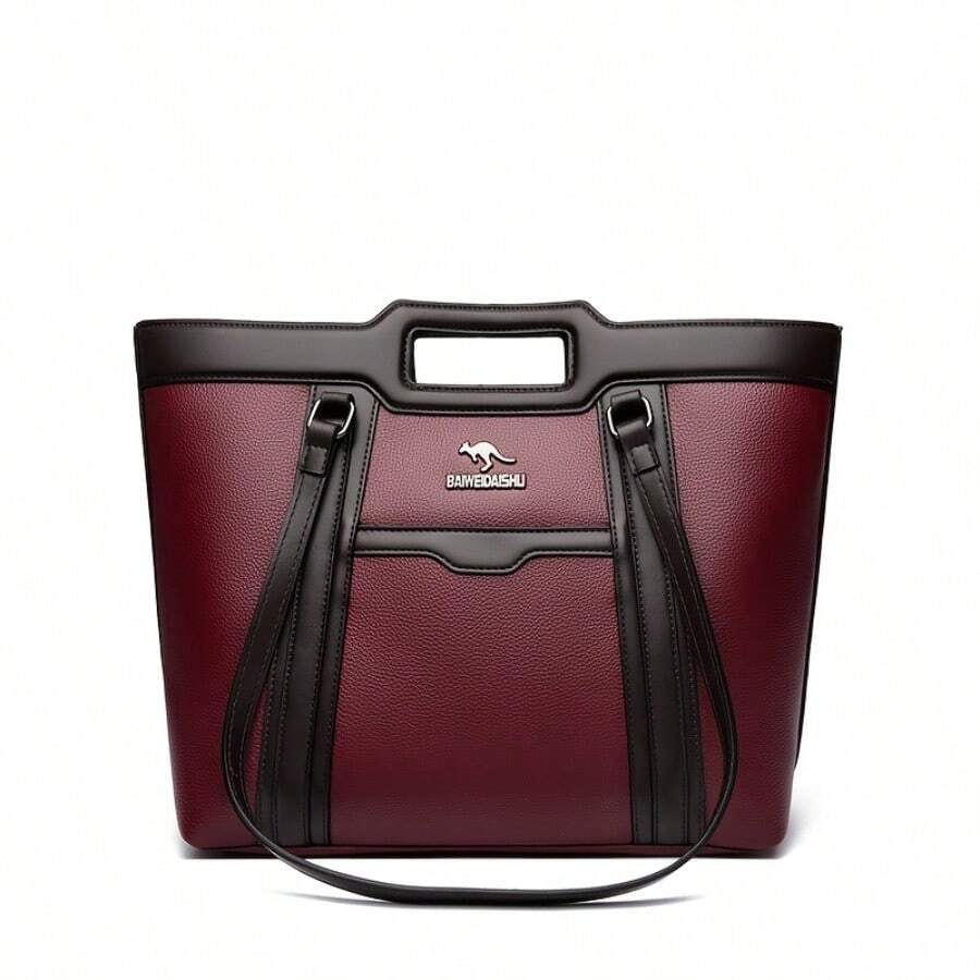 Large Capacity Women'S Handbag, High-Quality PU Tote Bag, Underarm Bag, Casual Shopping Shoulder Bag