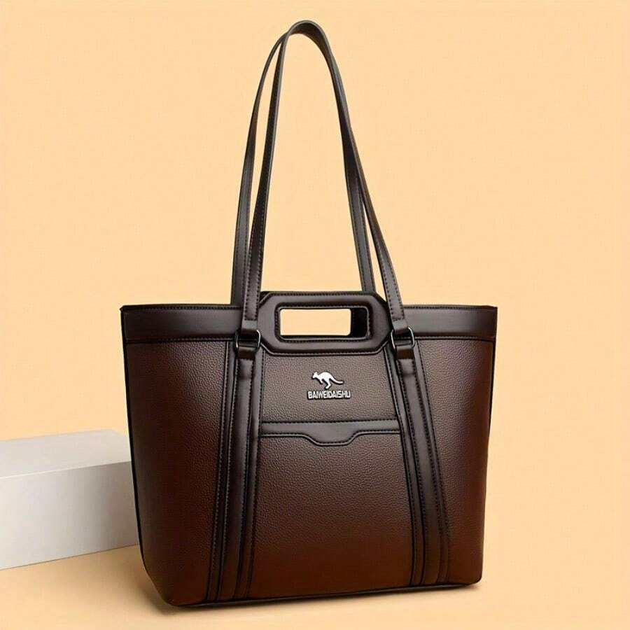 Large Capacity Women'S Handbag, High-Quality PU Tote Bag, Underarm Bag, Casual Shopping Shoulder Bag