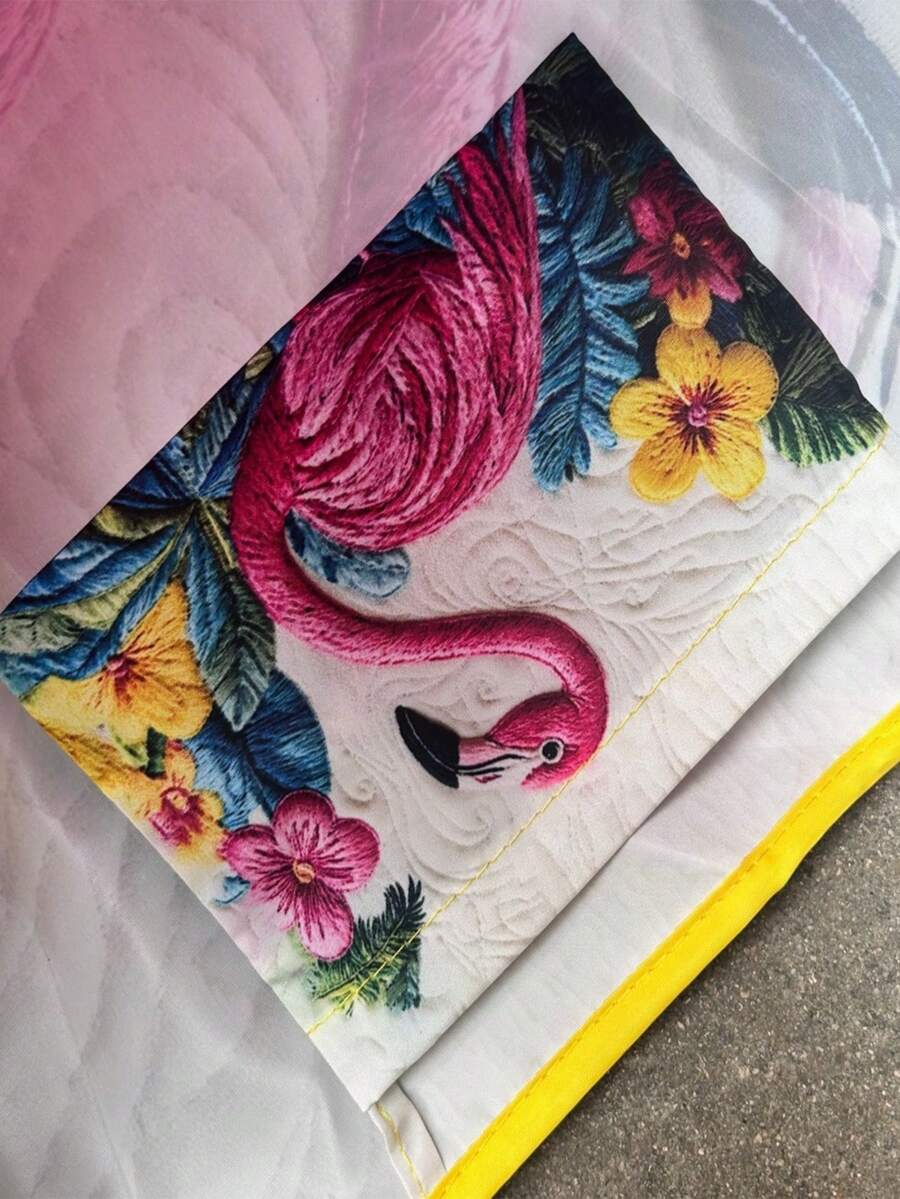 1PC Women Large Capacity Tote Bag, Creative Animal Floral Print, Reusable Shopping Handbag, Versatile Casual Bag For Commute Travel Grocery, Easy To C