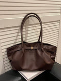 Korean Style Pleated Underarm Bag New Large Capacity Commuter Tote Bag Personalized Ins Solid Color Shoulder Bag For Women