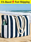 Beach Bags For Women Large Waterproof Beach Tote Bag Canvas Shoulder Bag Swim Po